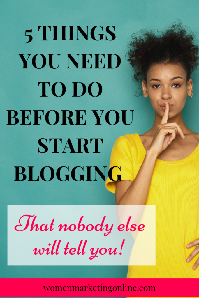 Before you start blogging